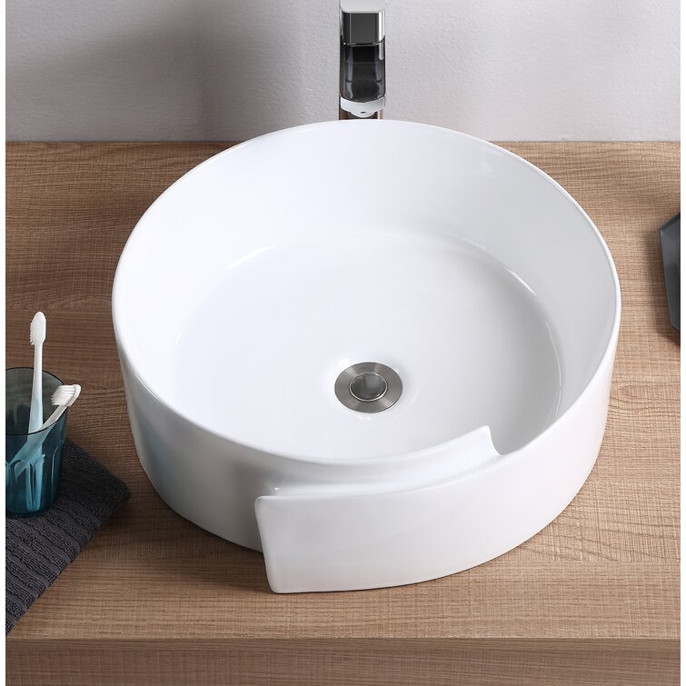 Fine Fixtures Vitreous China Circular Vessel Bathroom Sink & Reviews ...